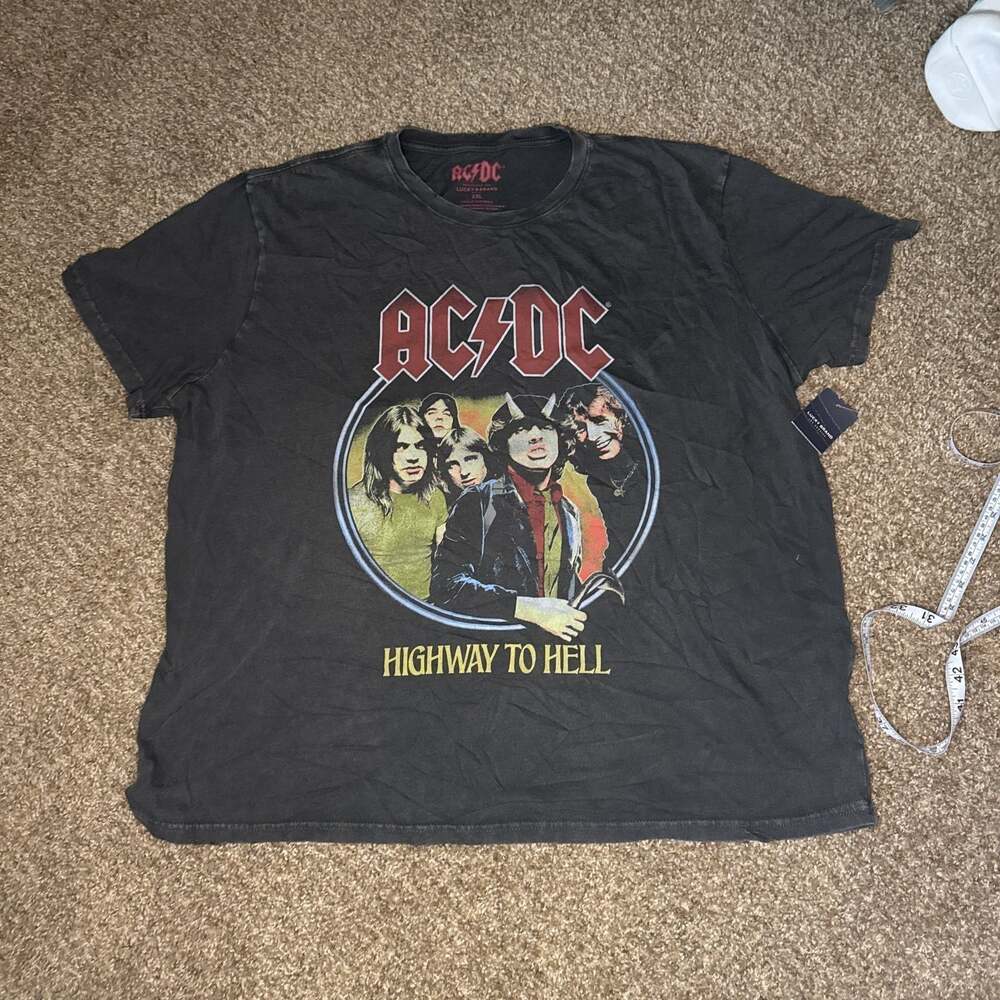 New Lucky Brand AC/DC Highway to Hell Band T-Shirt XXL